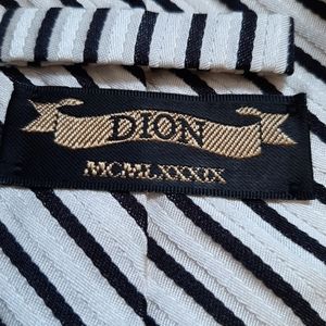 Dion black and off white tie.